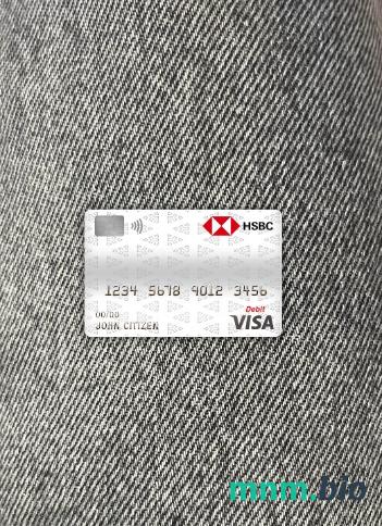 Czech HSBC bank visa obciążyć card wygląd fotograficzny skan PSD + zdjęcie